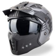 VINZ Shikoku Streetfighter Helm - Grijs